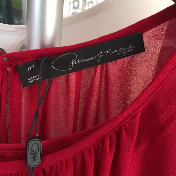 NWT Patterson J. Kincaid Sheer Blouse - Picture 8 of 13